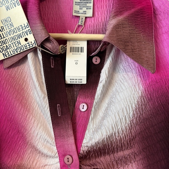 Baum und Pferdgarten Anthropologie pink Abira Dress size 0 NWT - Picture 7 of 14